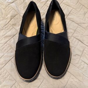 Clarks Women's Black Slip-On Flats